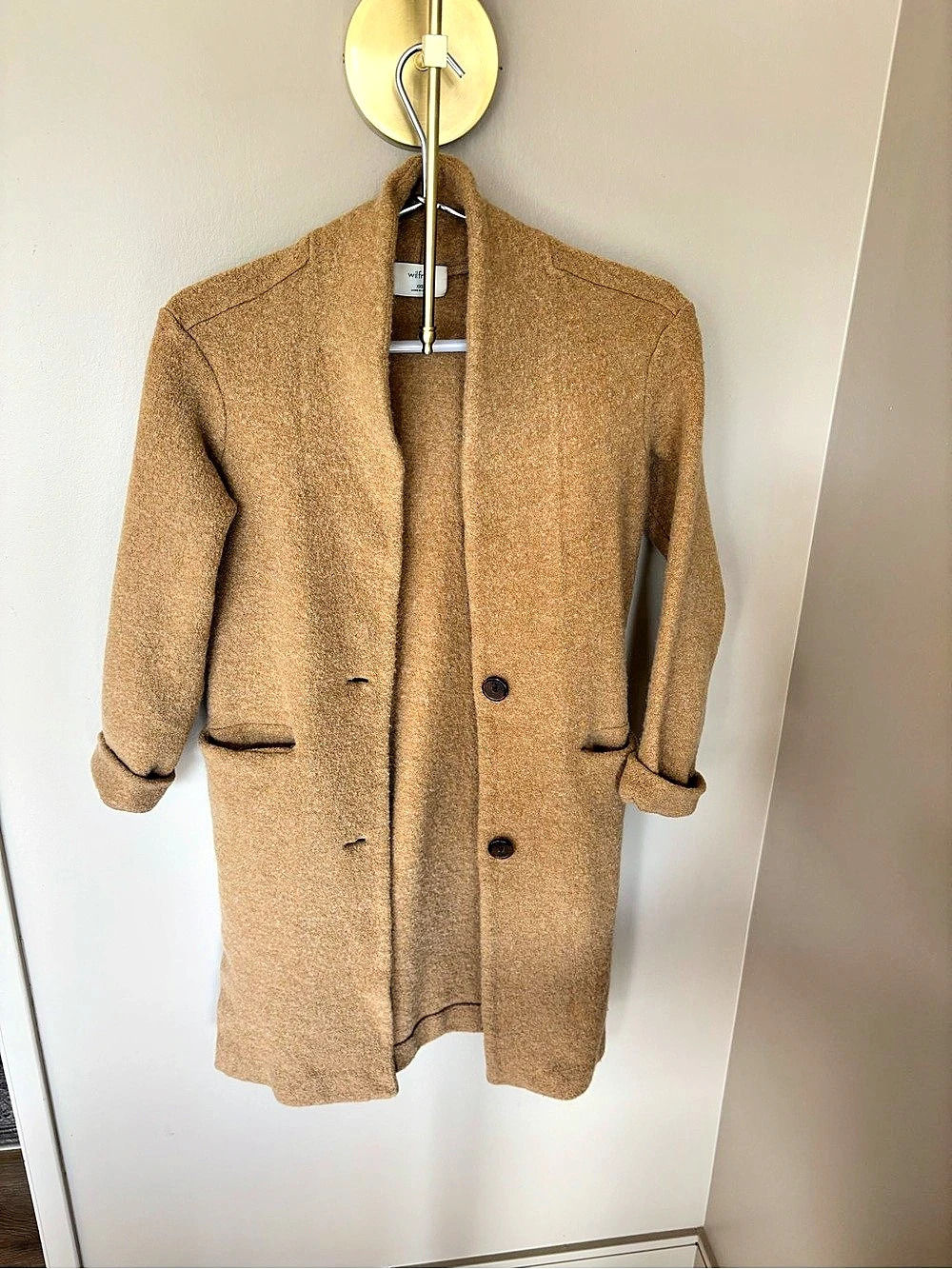 Wilfred Dujardin Jacket Merino Wool Coat in Brown Size XXS